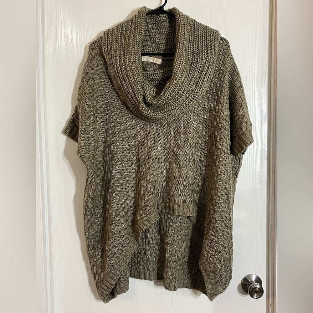 Orange - Cozy Knit Cowl Neck Sweater